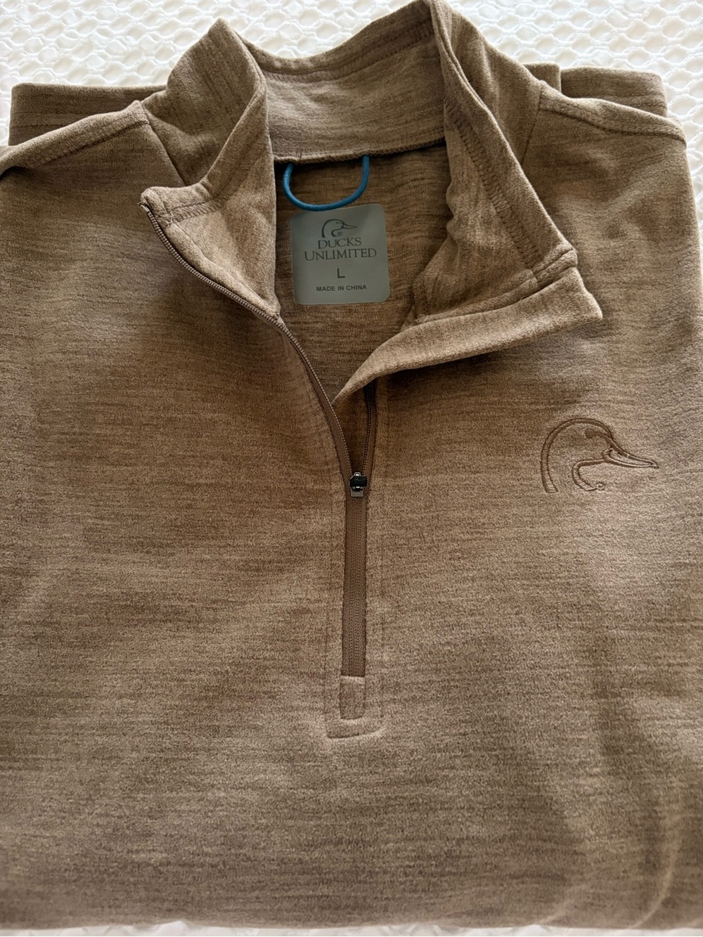 Ducks Unlimited Men’s Tan Half-Zip Sweater